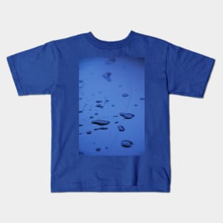 Water Droplets on Blue Table Kids T-Shirt